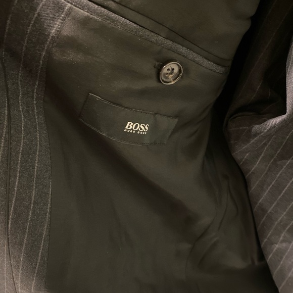 Hugo Boss Dark Grey and chalk pinstripe jacket (no pants) - Picture 2 of 2